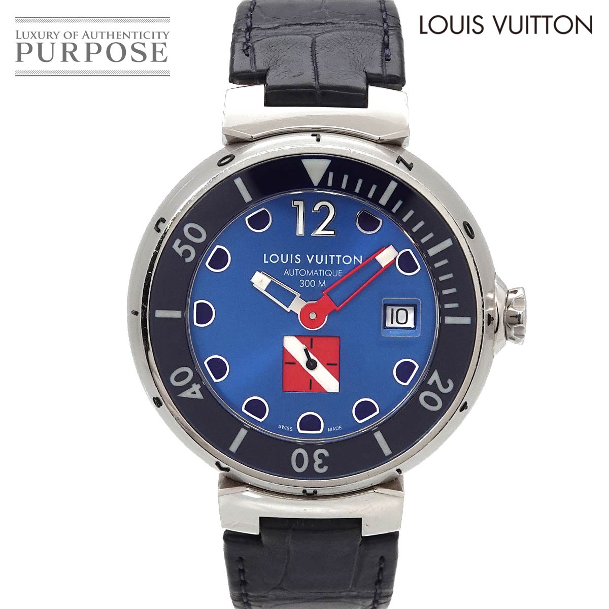 LOUIS VUITTON タンブール ニューウェーブ MM QA092 レディース 腕時計