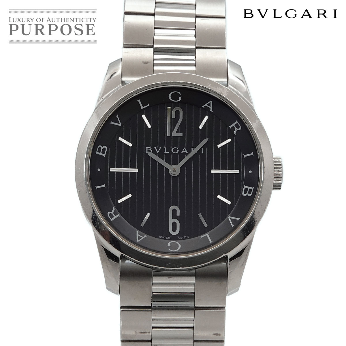 BVLGARI 腕時計(クォーツ) ブラック/シルバー Amazon.co.jp: [BVLGARI(ブルガリ)] 腕時計 ブルガリ ブルガリ