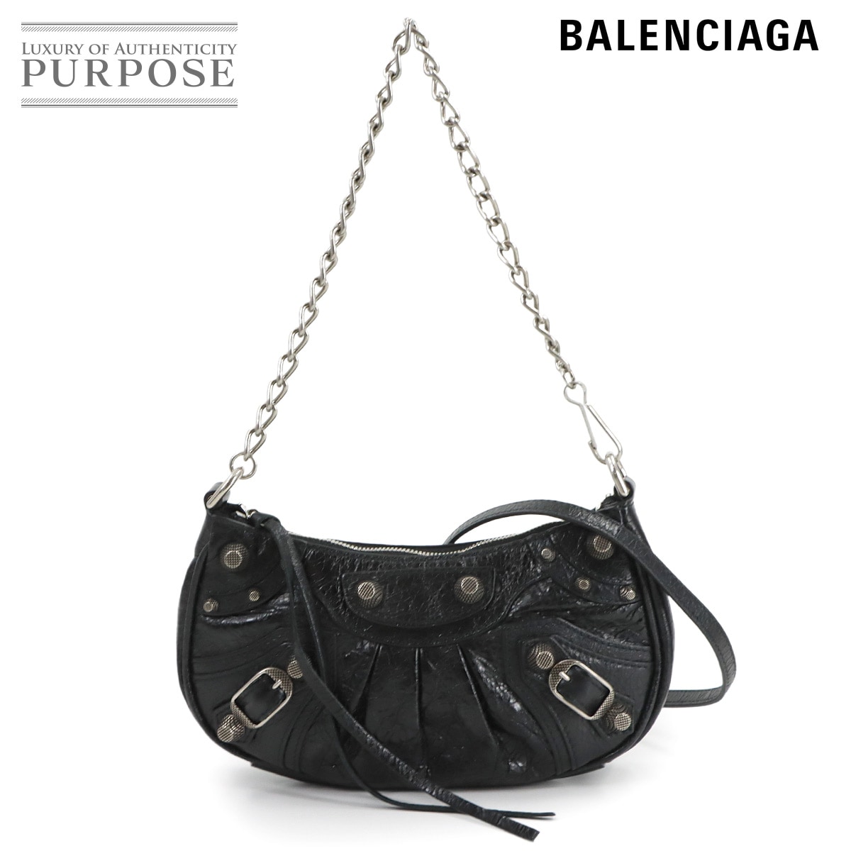 BALENCIAGA リンゼイ ショルダー バッグ レザー ピンク 701141
