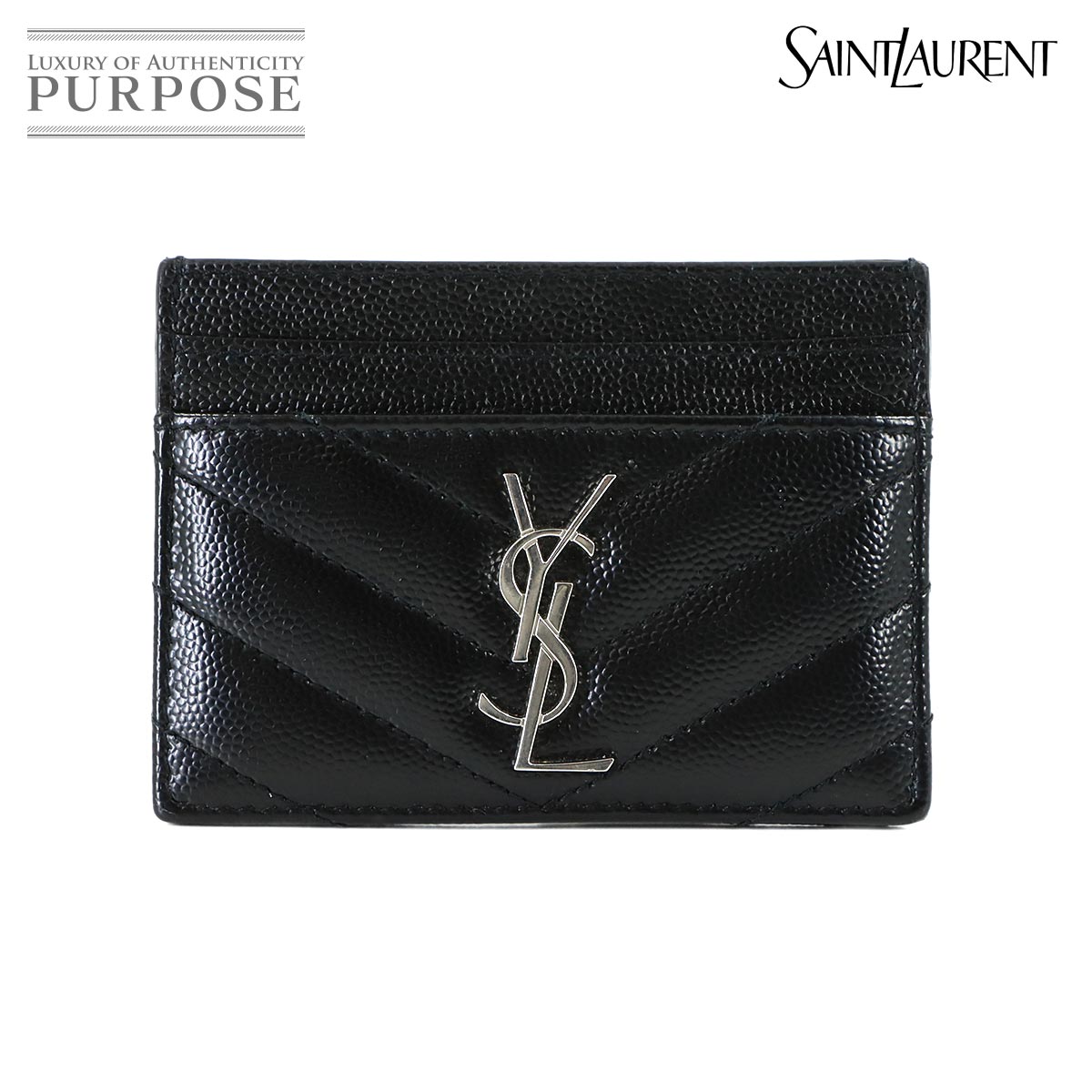 新品同様 サンローラン SAINT LAURENT カサンドラ エンベロープ チェーン ウォレット 長財布 レザー ブルー 393953 ゴールド 金具 90314156 SAINT LAURENT カサンドラ エンベロープ チェーン ウォレット 長財布