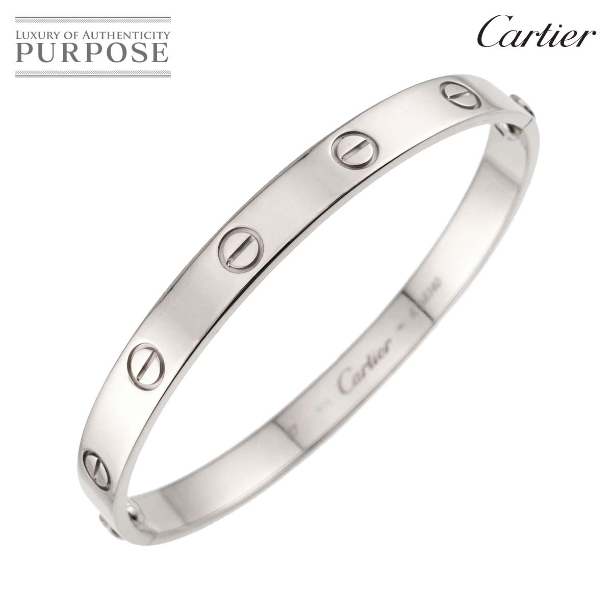 Cartier ラブ ブレス #17 K18 WG ホワイトゴールド 750 ブレスレット バングル Love Bracelet カルティエ 90311395