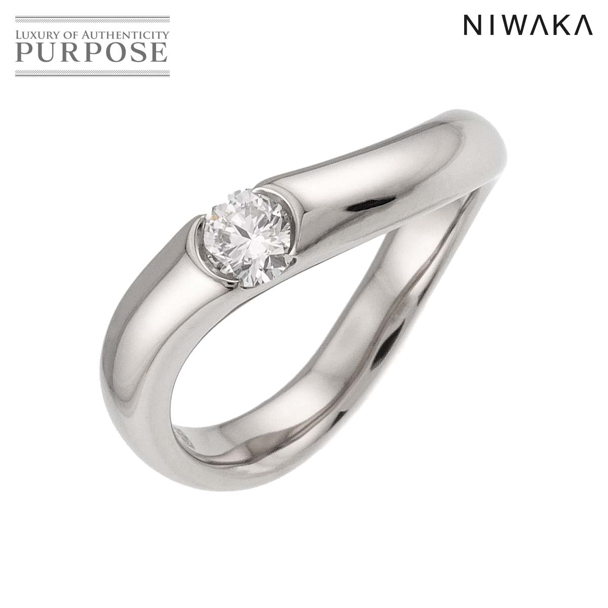 NIWAKA 11号 リング ダイヤ K18 WG ホワイトゴールド 750 指輪 Diamond Ring 俄 ニワカ 90318788