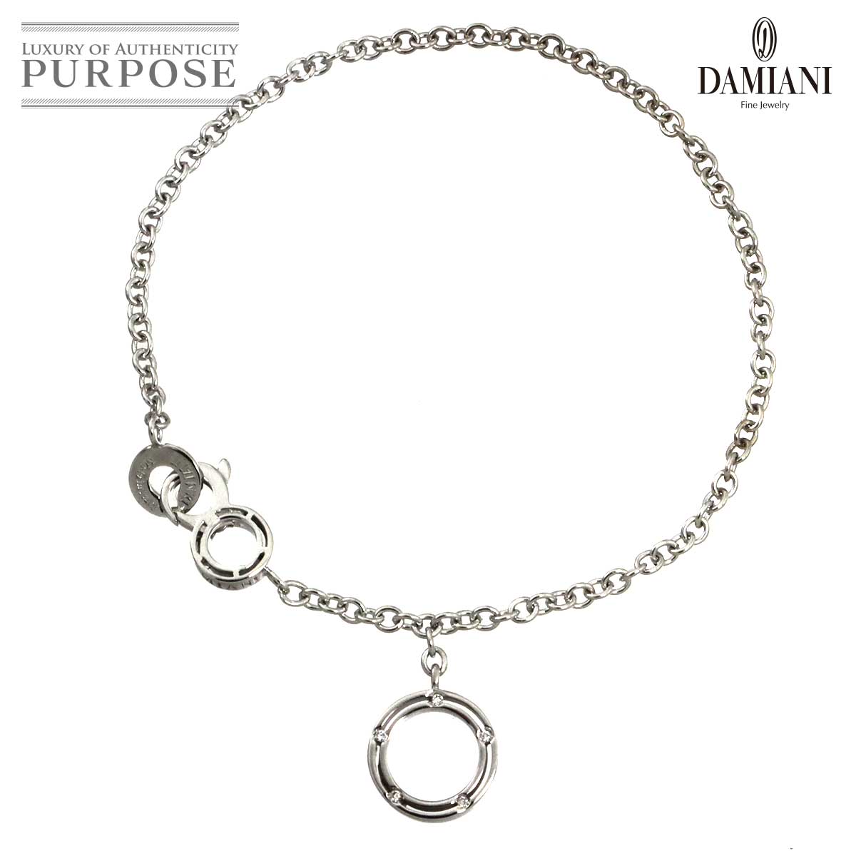 DAMIANI Dサイド ダイヤ ブレスレット 18cm K18 WG ホワイトゴールド 750 Diamond Bracelet ダミアーニ 90318972