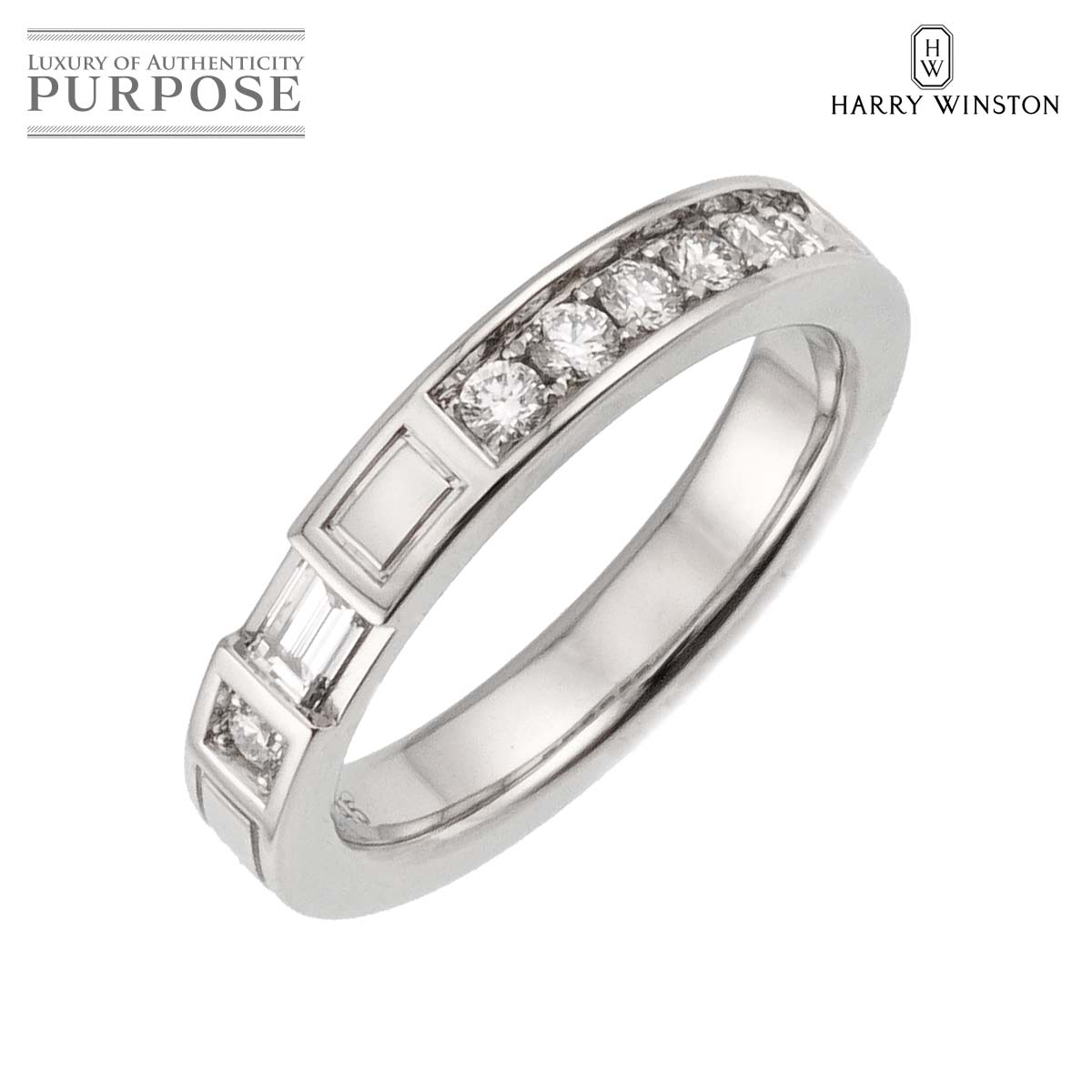 HARRY WINSTON トラフィック アクセント 5号 リング ダイヤ Pt プラチナ 指輪 Traffic accent Ring【証明書付き】ハリーウィンストン 90319806