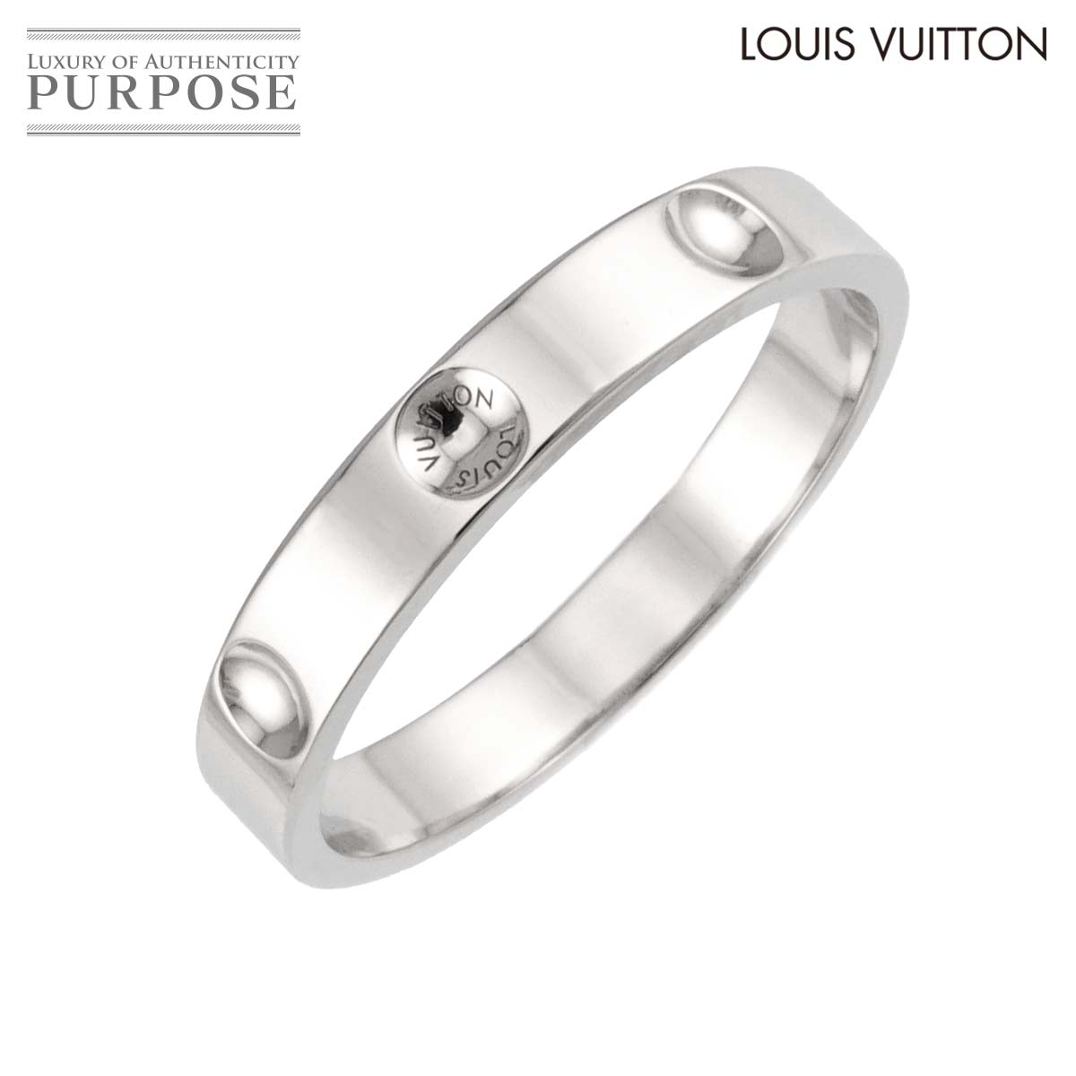LOUIS VUITTON アリアンス アンプラント #63 リング Pt プラチナ 指輪 Alliance Empreinte Ring【証明書付き】ルイ ヴィトン 90319895