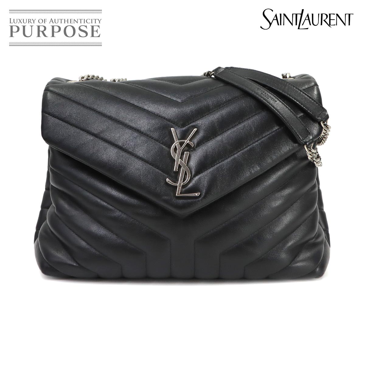 新品同様 サンローラン SAINT LAURENT カサンドラ チェーン ウォレット 長財布 レザー ブラック 377828 ゴールド 金具 90309235 SAINT LAURENT - 新品同様 サンローラン SAINT LAURENT カサンドラ
