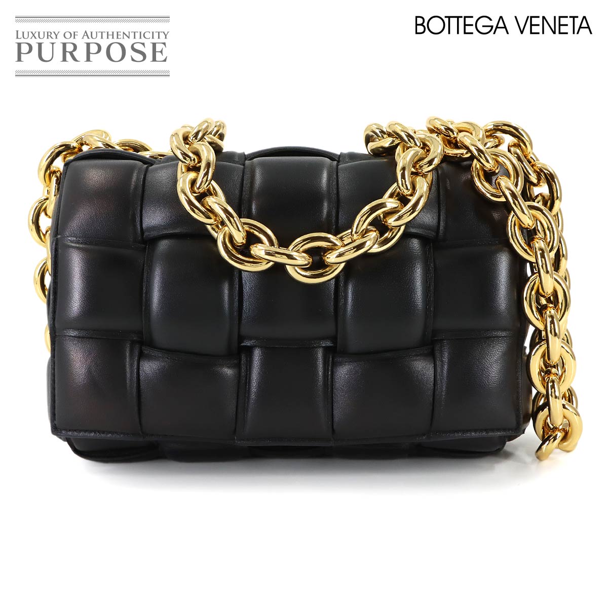 新品同様 ボッテガ ヴェネタ BOTTEGA VENETA イントレチャート パデッド カセット ショルダー バッグ レザー ブラウン 591970 90319943 BOTTEGA VENETA - 新品同様 ボッテガ ヴェネタ BOTTEGA VENETA