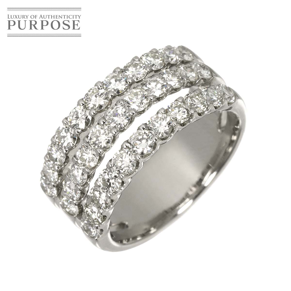リング 14号 ダイヤ 2.00ct Pt プラチナ 指輪 Diamond Ring 90319911