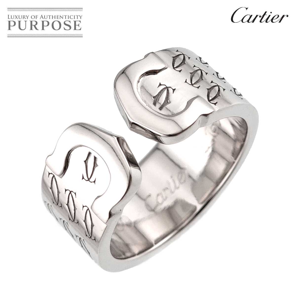Cartier C2 #49 リング K18 WG ホワイトゴールド 750 指輪 2C 2000年 クリスマス限定 Ring カルティエ 90320871