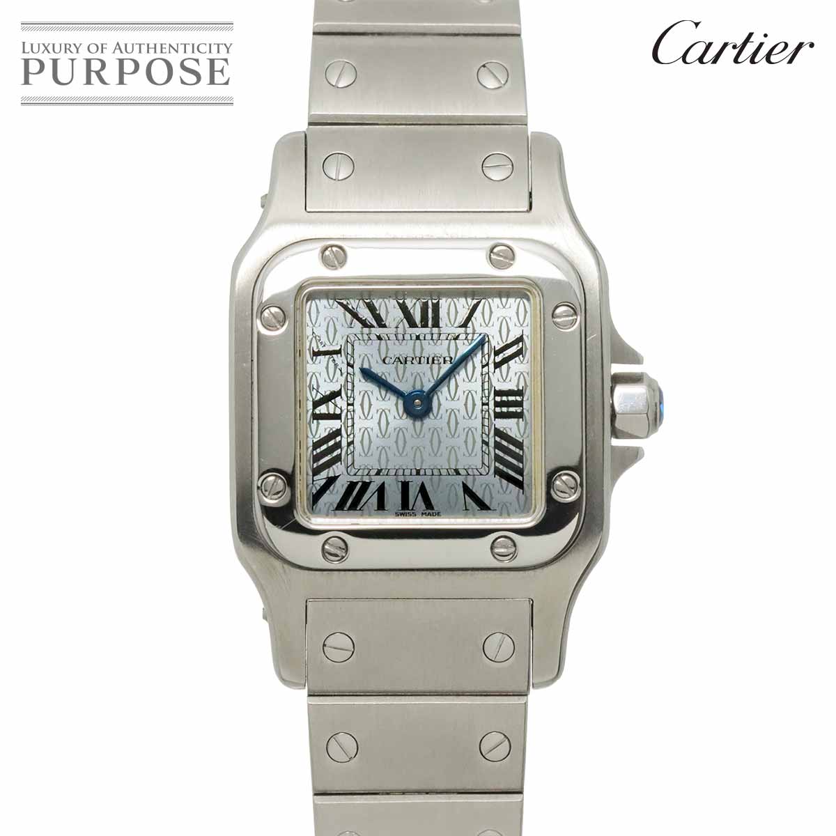 カルティエ Cartier サントスガルベSM W20012C4 コンビ レディース 腕時計 アイボリー K18YG クォーツ Santos Galbee 90315895 Cartier サントスガルベSM W20012C4 コンビ レディース 腕時計