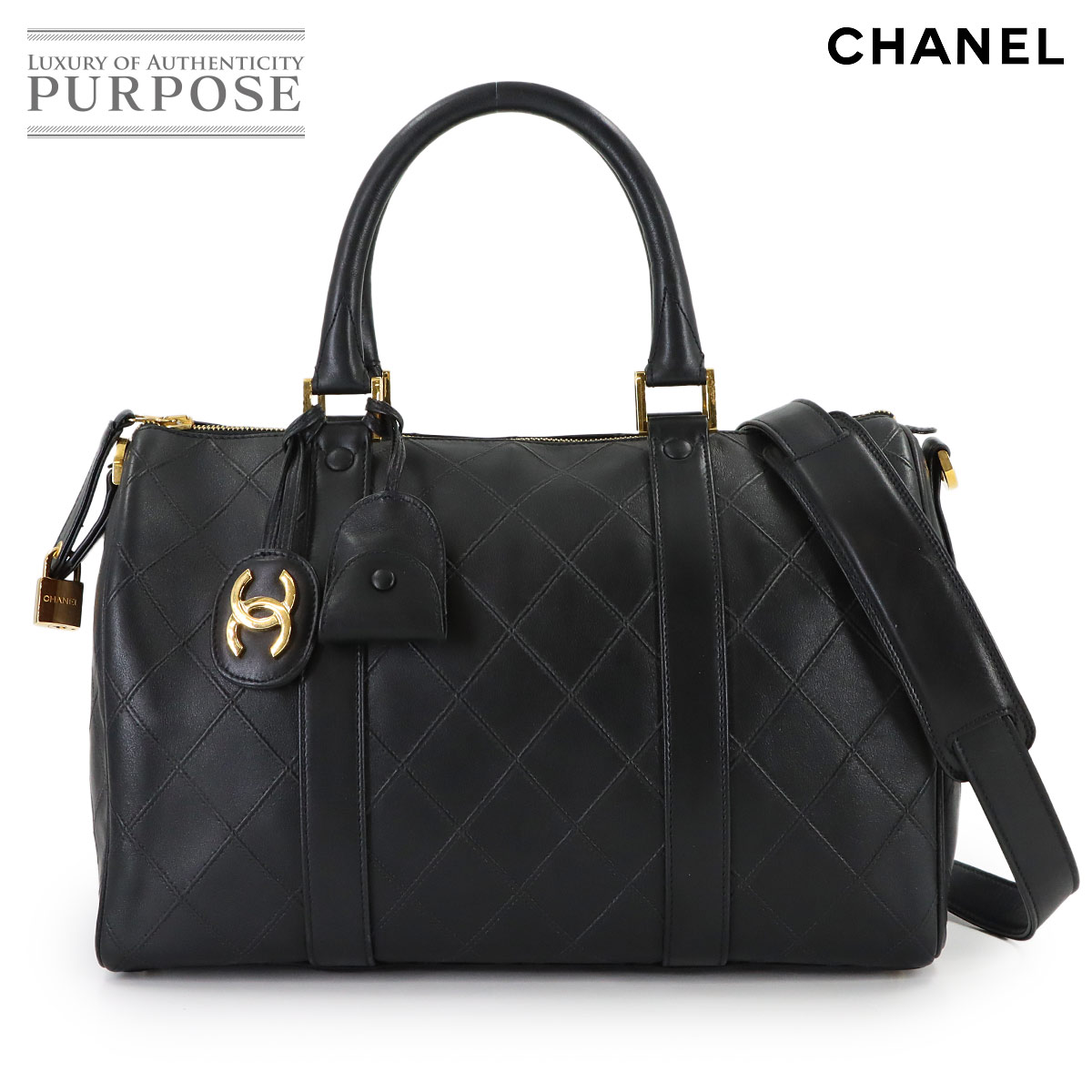 CHANEL マトラッセ チェーン ショルダー バッグ ラムスキン ベージュ