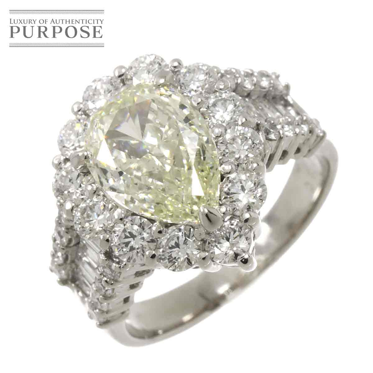 リング 11.5号 ダイヤ 2.164ct M/VS1 1.70ct Pt プラチナ 指輪 【ソーティング付き】 Diamond Ring 90320272