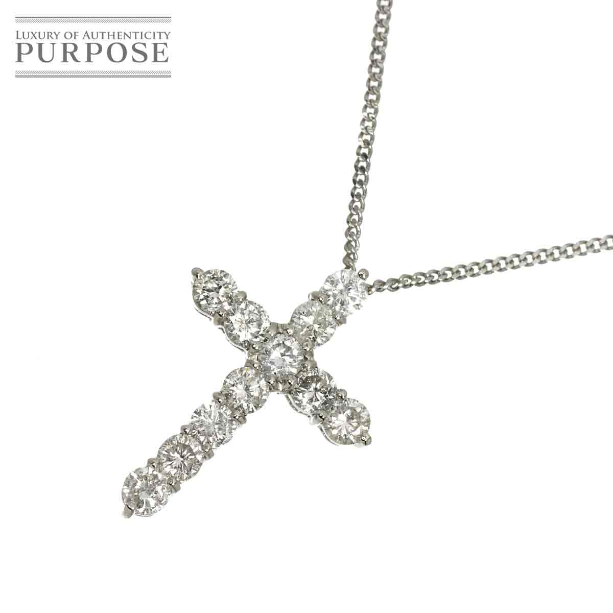 ダイヤ 1.50ct ネックレス 39.5cm Pt プラチナ Diamond Necklace 90320353