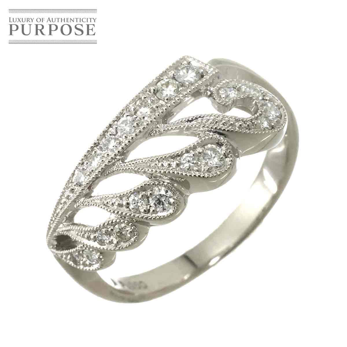 リング 9.5号 ダイヤ 0.25ct Pt プラチナ 指輪 Diamond Ring 90320365