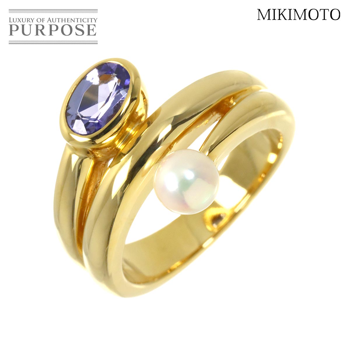 MIKIMOTO 16号 リング ベビーパール 4.7-3.5mm K18 YG イエロー