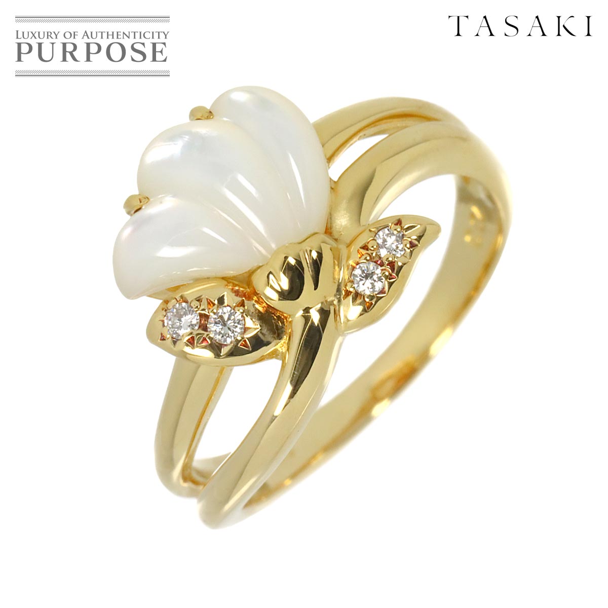 TASAKI 10号 リング 黒蝶真珠 10.9mm ダイヤ 0.12ct Pt プラチナ 指輪 TASAKI 10号 リング 黒蝶真珠 10.9mm ダイヤ 0.12ct Pt プラチナ 指輪