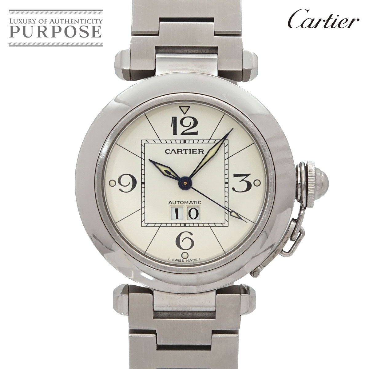 カルティエ Cartier サントスガルベ SM W20024D6 レディース 腕時計 アイボリー クォーツ ウォッチ Santos Galbee 90317058 Cartier サントスガルベ SM W20024D6 レディース 腕時計 アイボリー