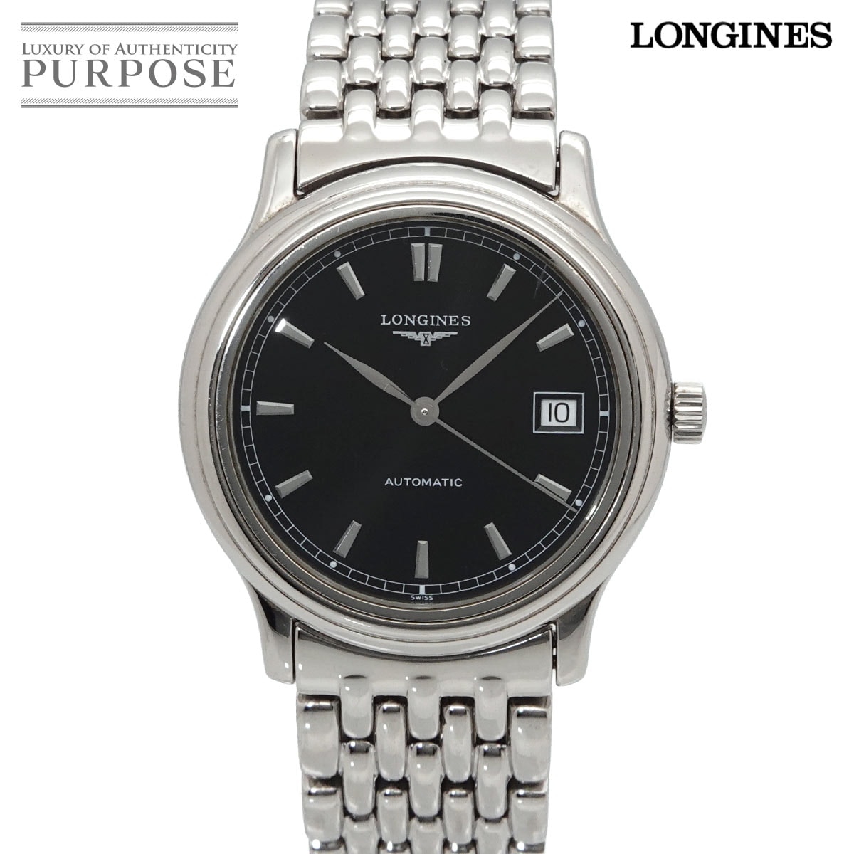 LONGINES グランドクラシック L4 707 4 メンズ 腕時計 デイト ブラック オートマ 自動巻き ウォッチ Grand Classic ロンジン 90324543