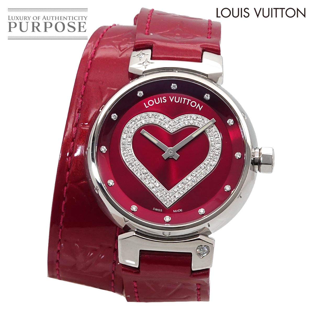 ルイヴィトン LOUIS VUITTON タンブール ムーンスターMM ブロンシュ Q8G00 クロノグラフ レディース デイト クォーツ Tambour 90317512 LOUIS VUITTON タンブール ムーンスターMM ブロンシュ Q8G00 クロノ
