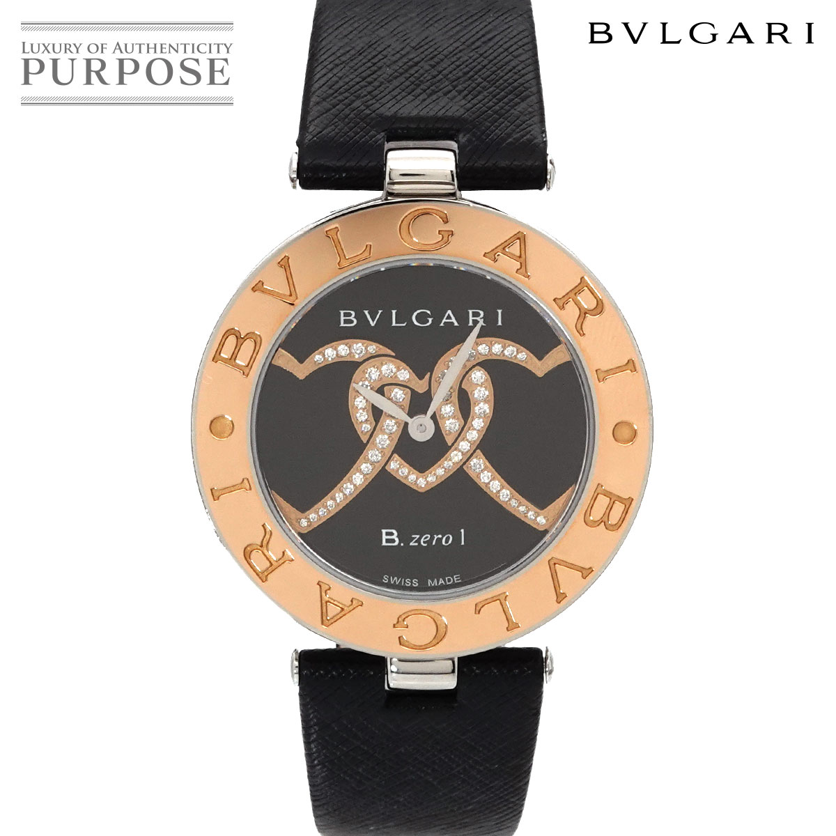 BVLGARI ソロテンポ ST30S レディース 腕時計 デイト ブラック