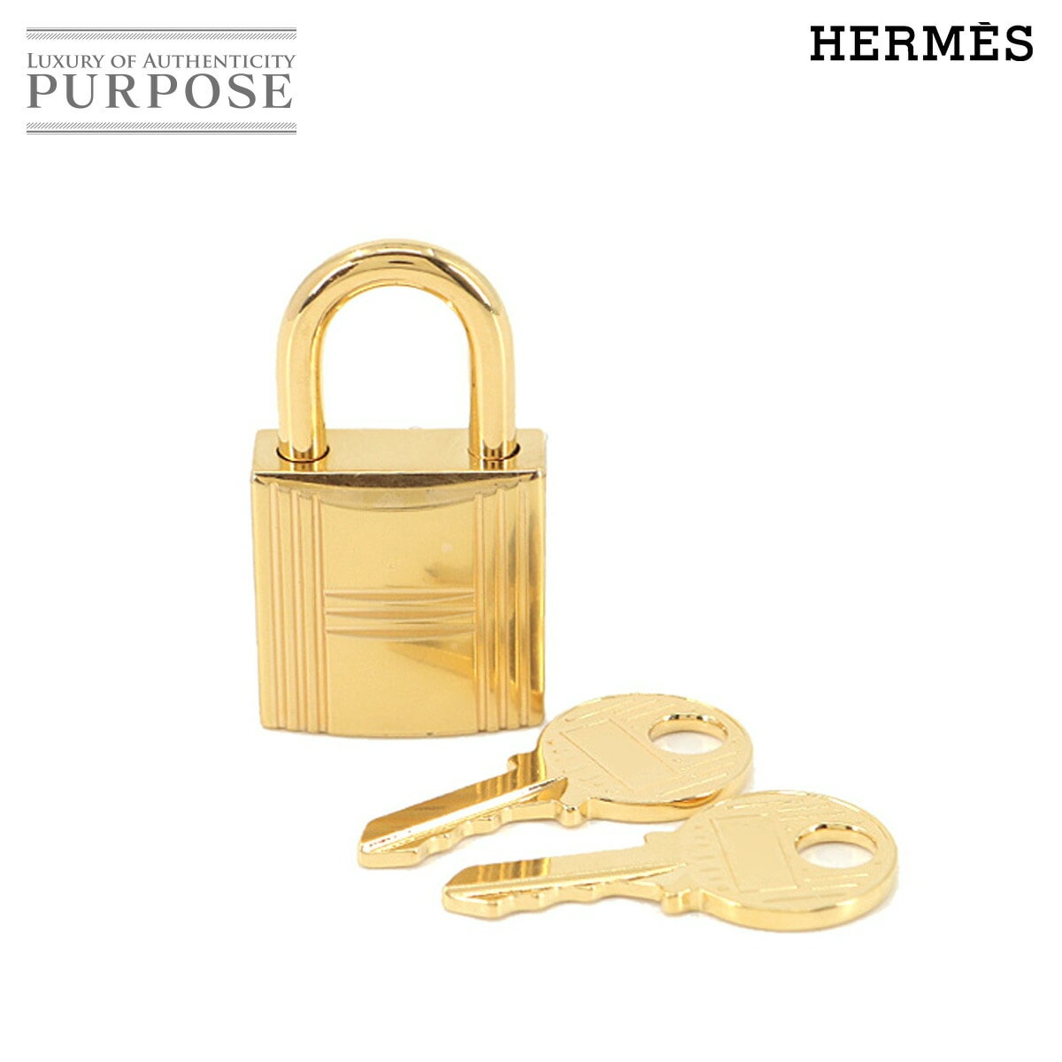 HERMES カデナ 鍵 セット 南京錠 ゴールド ロック Cadena Lock エルメス 90311058