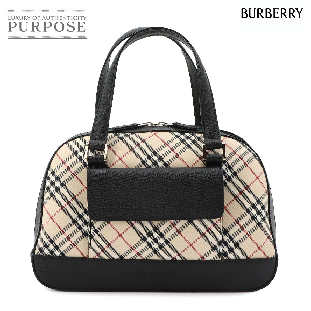BURBERRY ノバチェック ショルダー バッグ キャンバス レザー ベージュ