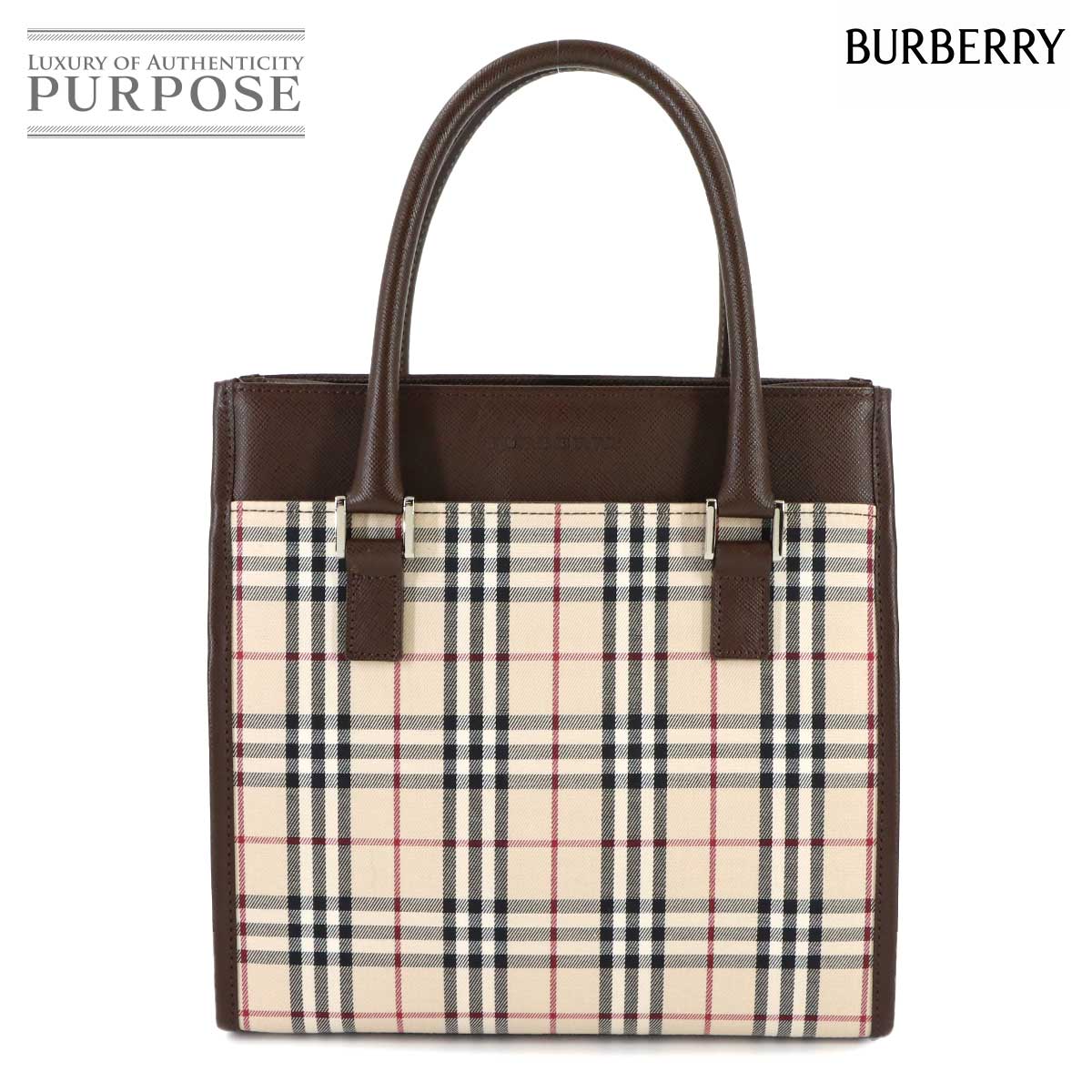 新品同様 バーバリー BURBERRY ノバチェック ショルダー バッグ キャンバス レザー ベージュ ブラック Shoulder Bag 90318042 BURBERRY - 新品同様 バーバリー BURBERRY ノバチェック ショルダー