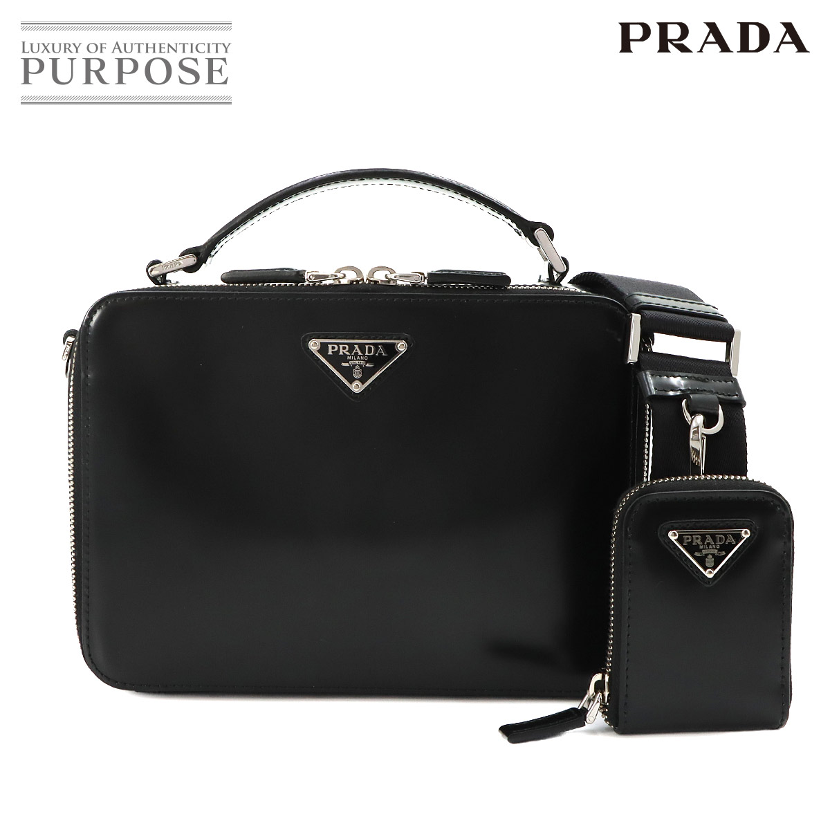 PRADA サフィアーノ 2way ハンド ショルダー バッグ レザー ベージュ