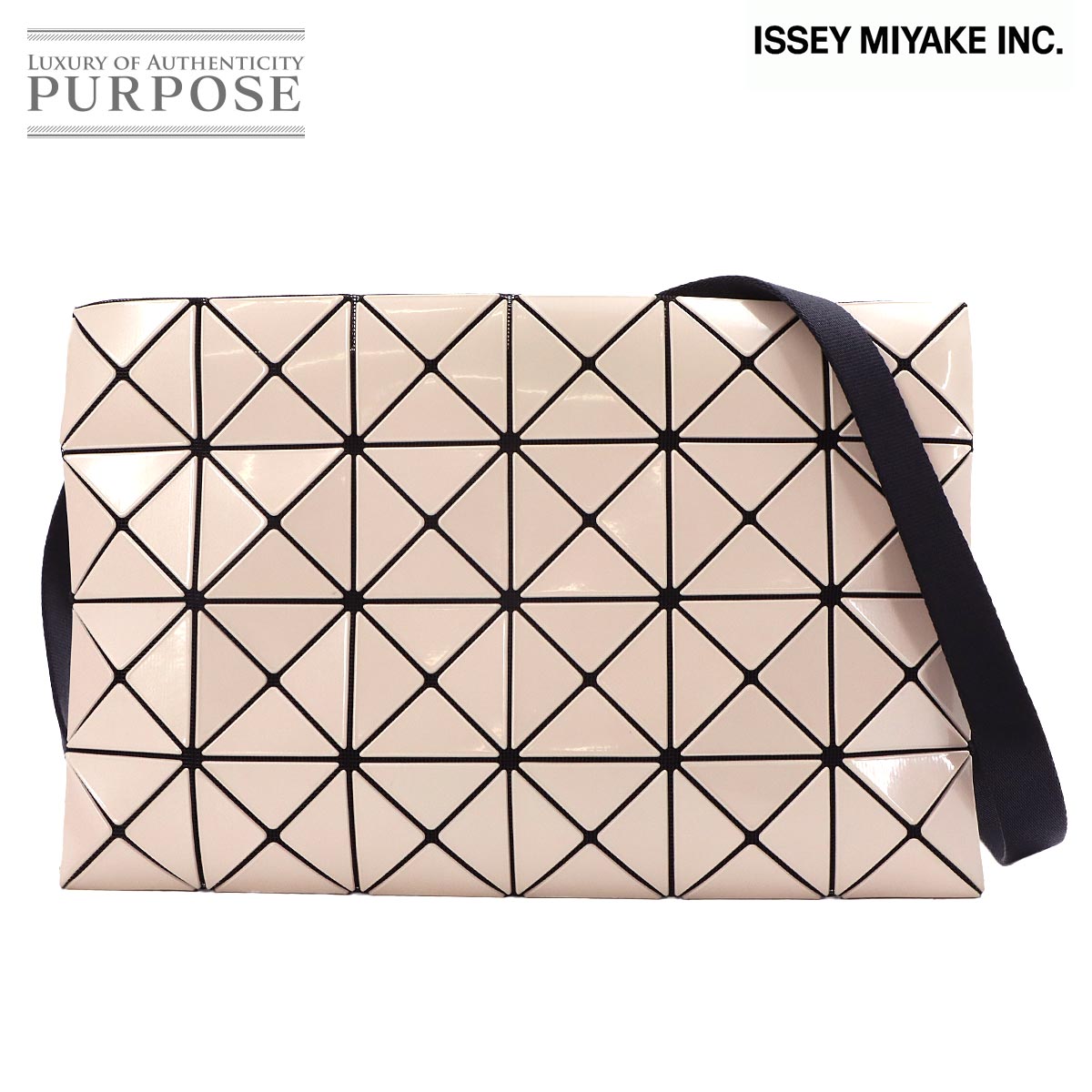 BAOBAO ISSEY MIYAKE ルーセント ショルダー バッグ PVC ベージュ Lucent Bag バオバオ イッセイ ミヤケ 90322998