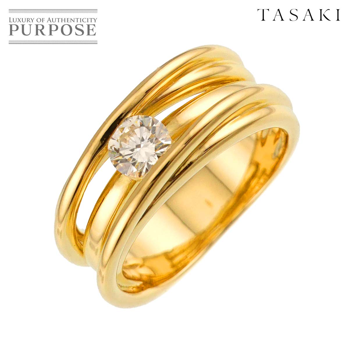 TASAKI 10号 リング 黒蝶真珠 10.9mm ダイヤ 0.12ct Pt プラチナ 指輪