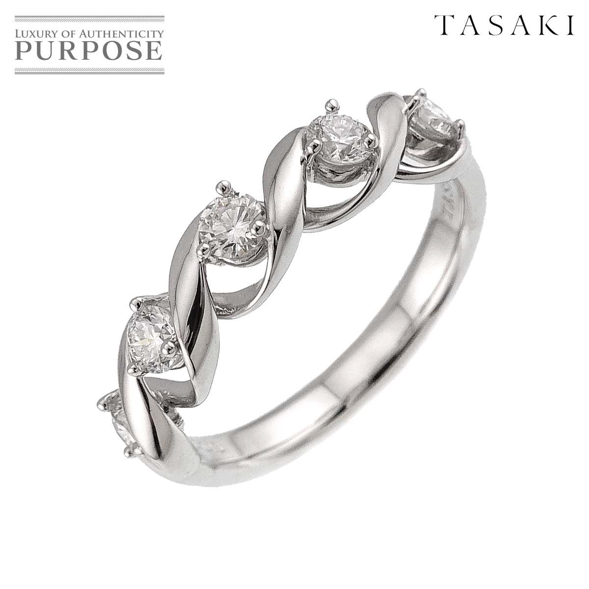 TASAKI アコヤ真珠 7.9mm ダイヤ 0.14ct ブローチ Pt プラチナ パール