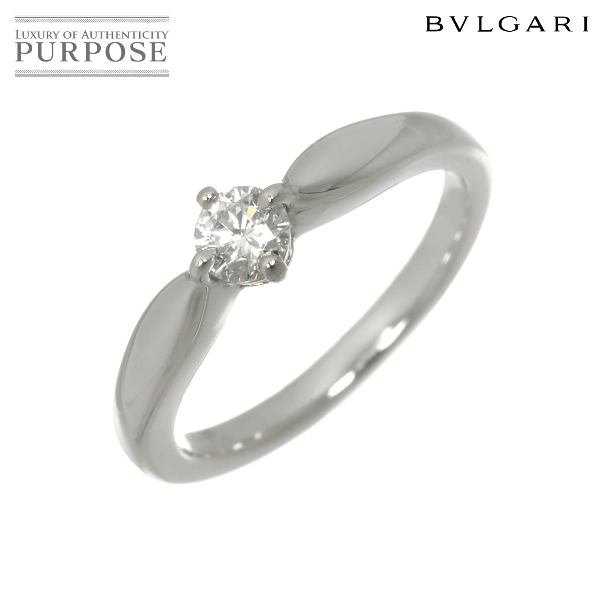 BVLGARI デディカータ ヴェネチア ダイヤ 0.24ct F/VS1/VG 9号 リング Pt プラチナ 指輪 Ring【証明書・鑑定書】ブルガリ 90318968
