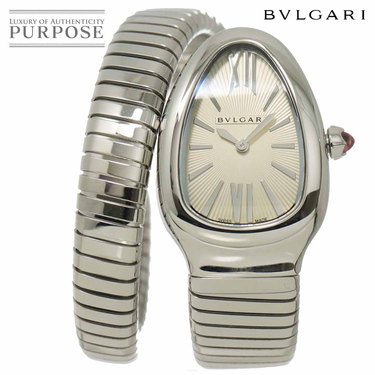 BVLGARI ソロテンポ ST30S レディース 腕時計 デイト ブラック