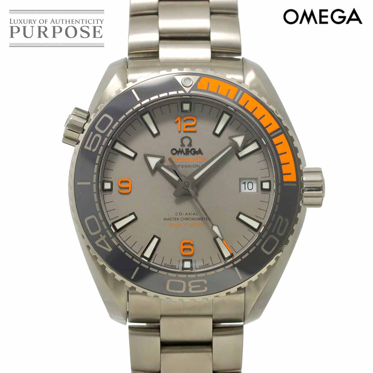 OMEGA シーマスター プラネットオーシャン コーアクシャル マスタークロノメーター 600M 215 90 44 21 99 001 デイト グレー 自動巻き Seamaster オメガ 90325379