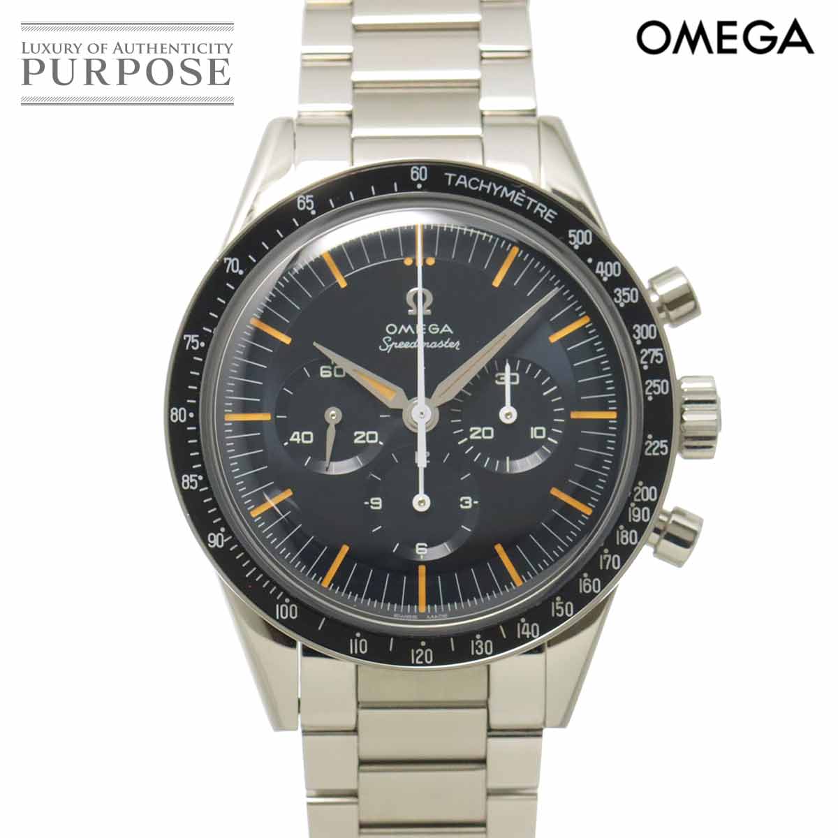 OMEGA スピードマスター ファースト オメガ イン スペース 310 30 40 50 06 001 クロノグラフ メンズ 腕時計 ブラック 手巻き ウォッチ Speedmaster オメガ 90325407
