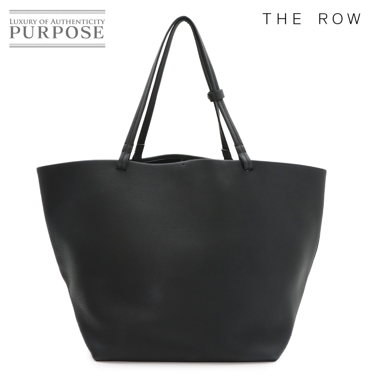 THE ROW XL パーク トート バッグ レザー ブラック シルバー 金具 W1201L129 XL Park Tote ザ ロウ 90316224
