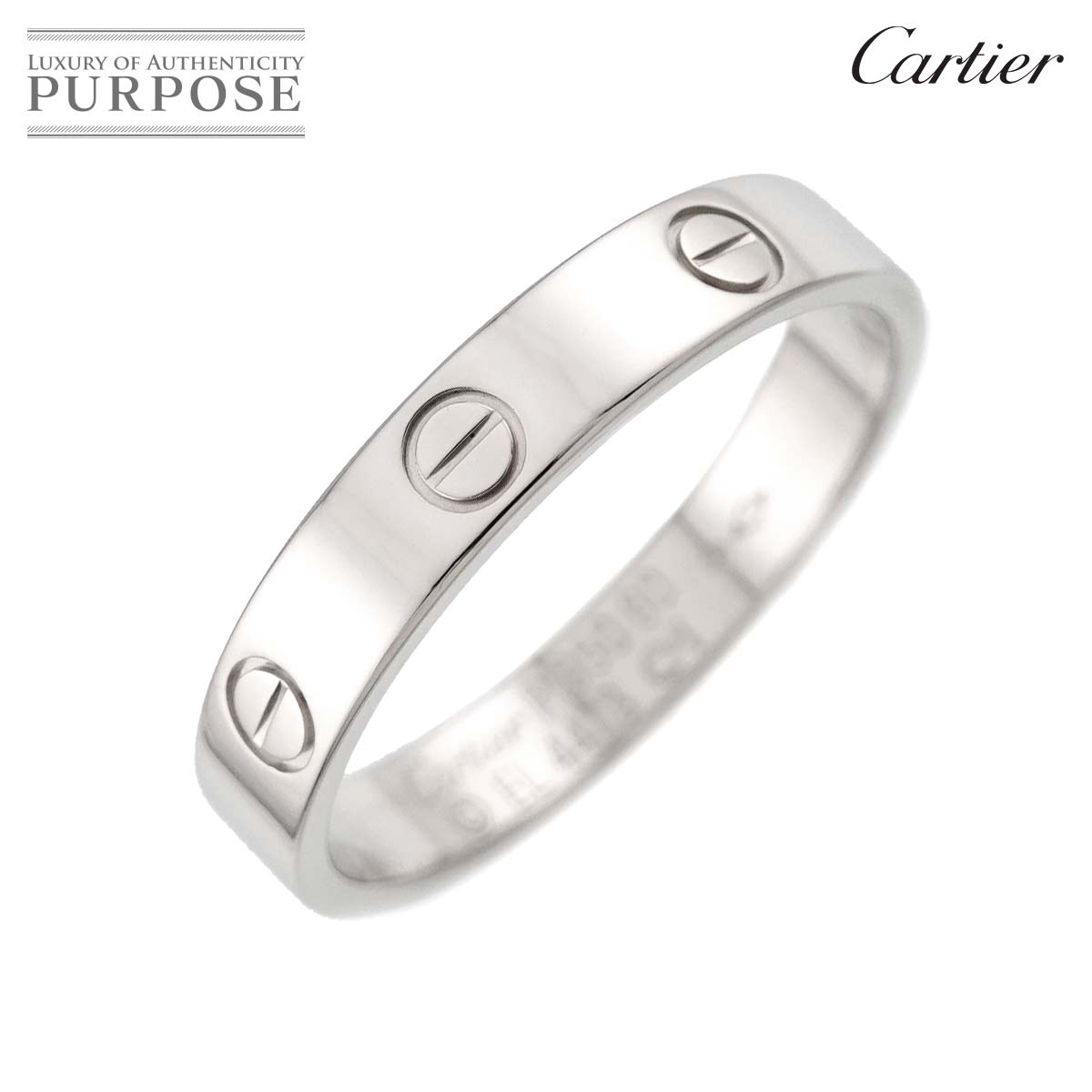 Cartier ミニラブ #60 リング Pt プラチナ 指輪 Mini Love Ring カルティエ 90320877