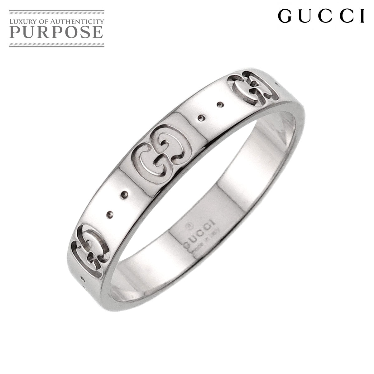 GUCCI アイコン #21 リング K18 WG ホワイトゴールド 750 指輪 Icon Ring グッチ 90321597