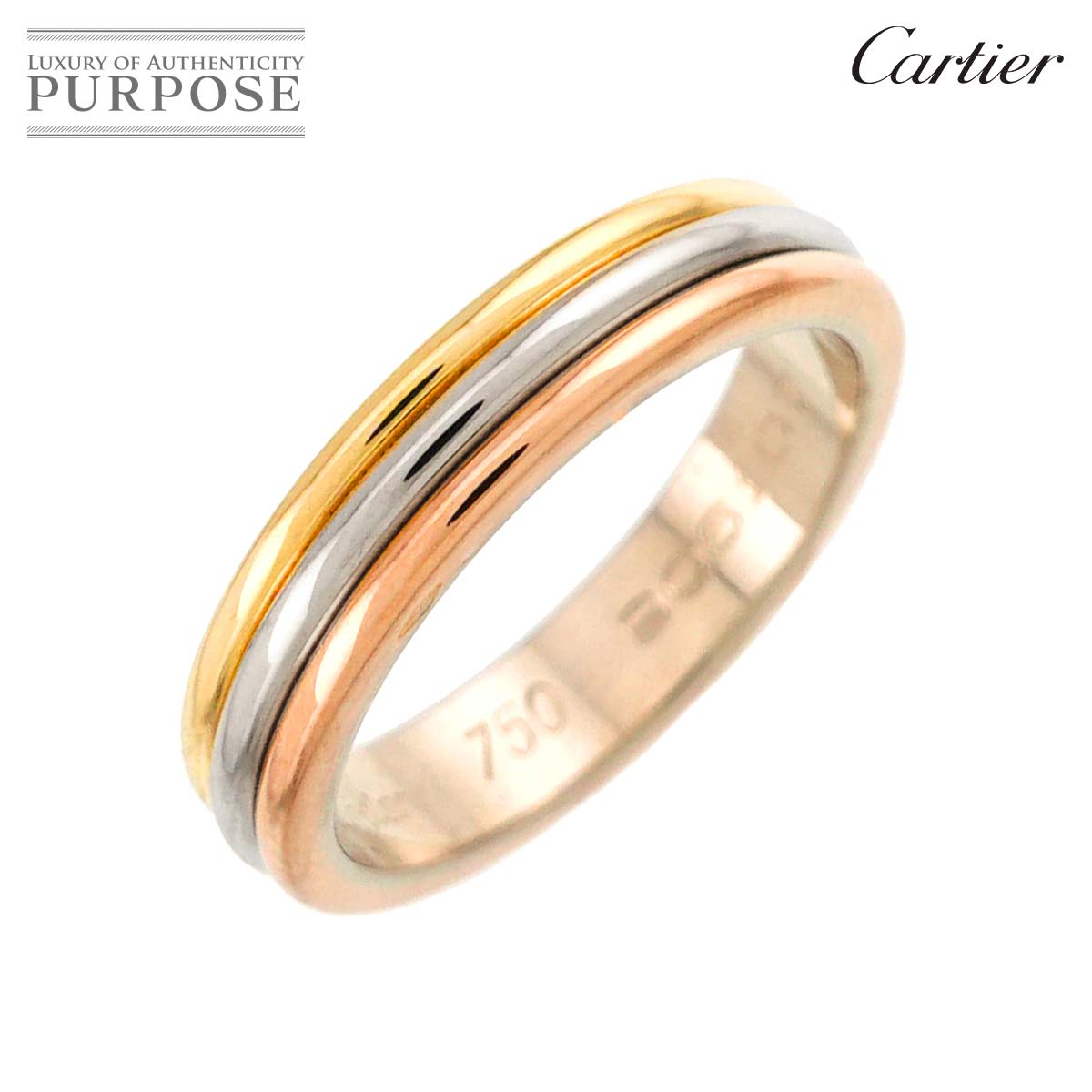 Cartier ヴァンドーム #50 リング K18 YG WG PG スリーゴールド 3カラー 750 指輪 Vendome Ring カルティエ 90323371