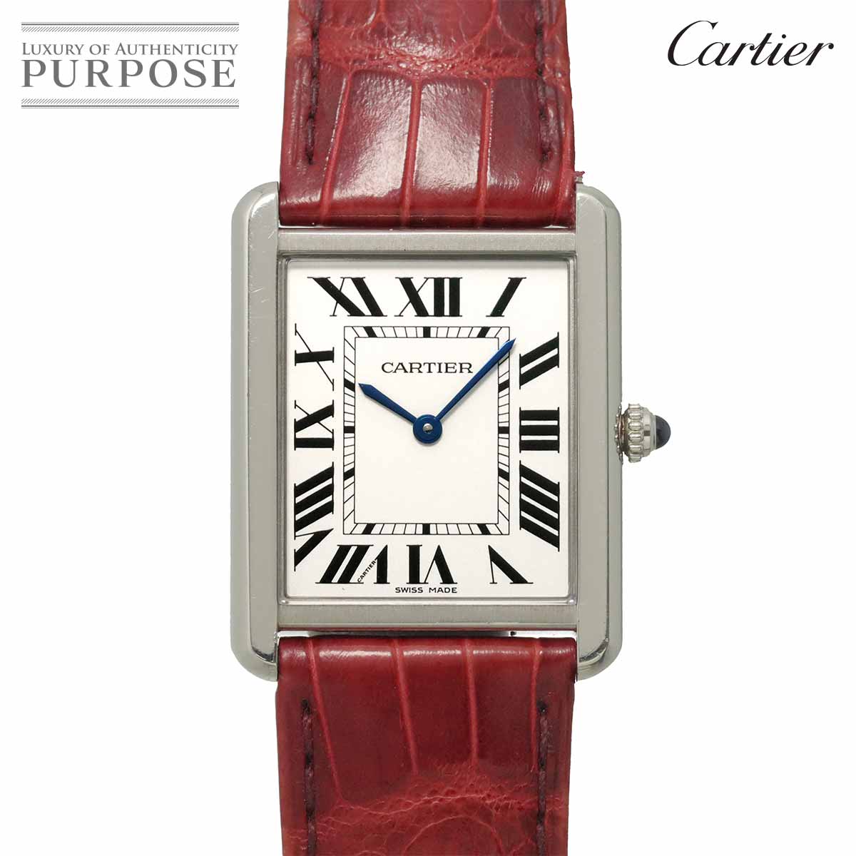 Cartier タンクソロ LM WSTA0028 メンズ 腕時計 シルバー クォーツ ウォッチ カルティエ 90323470