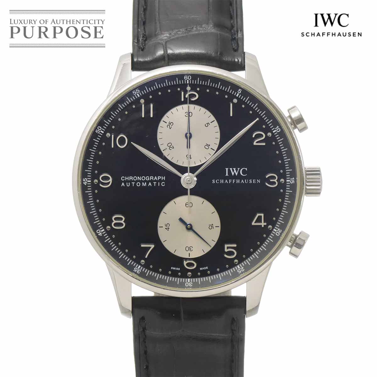 IWC ポルトギーゼ IW371404 クロノグラフ メンズ 腕時計 ブラック 自動巻き インターナショナル ウォッチ カンパニー Portuguese 90323604