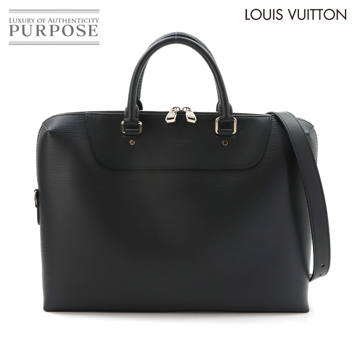 LOUIS VUITTON エピ ポルト ドキュマン ジュール PDJ ブリーフケース ビジネス バッグ レザー ノワール M50163 Porte Documents Jour ルイ ヴィトン 90321865