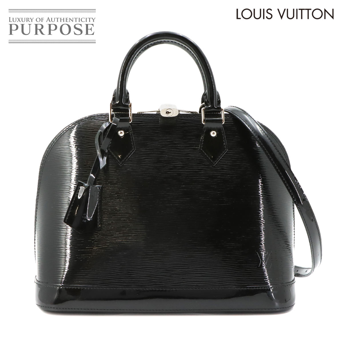 LOUIS VUITTON エピ エレクトリック アルマ PM 2way ハンド ショルダー バッグ ノワール M4032N シルバー 金具 Alma PM ルイ ヴィトン 90322551