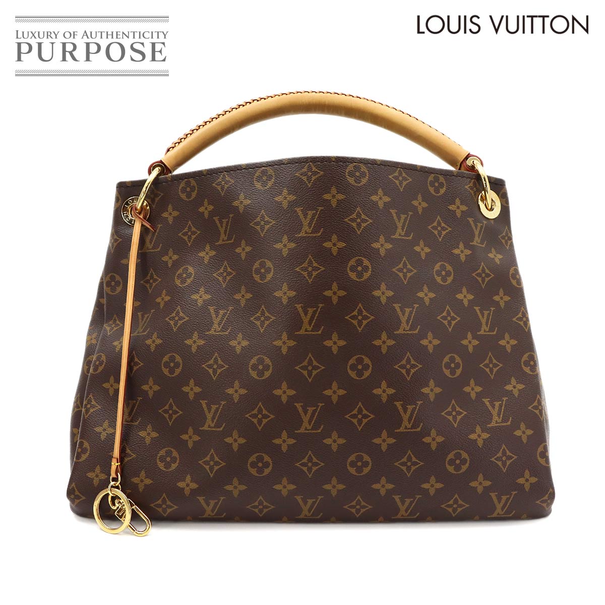 LOUIS VUITTON モノグラム アーツィー MM ショルダー バッグ ブラウン M40249 ゴールド 金具 Artsy ルイ ヴィトン 90322592