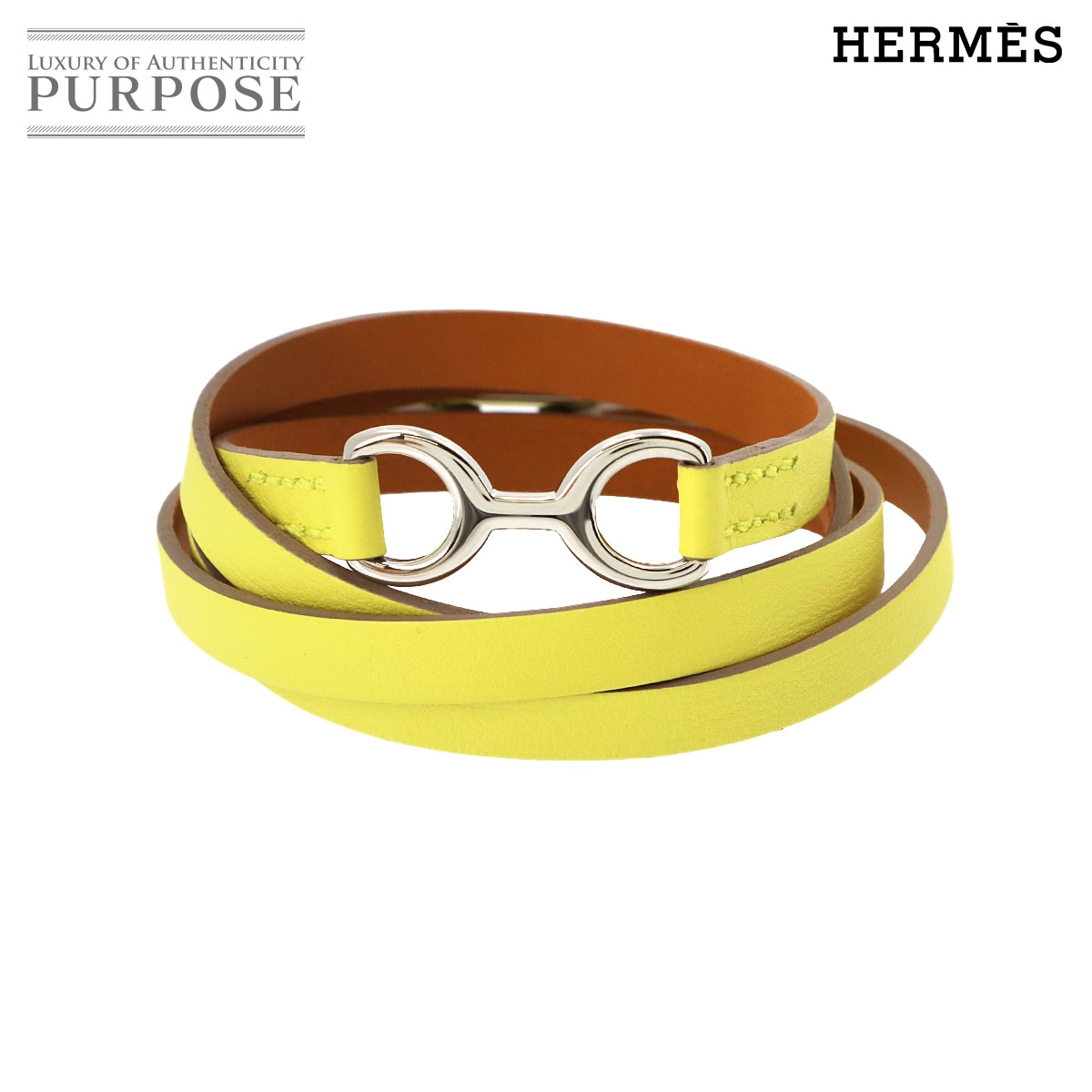 HERMES ダンディ パヴァナ S ブレスレット スイフト スフレ ナチュラル □P刻印 Dandy Pavane エルメス 90322684