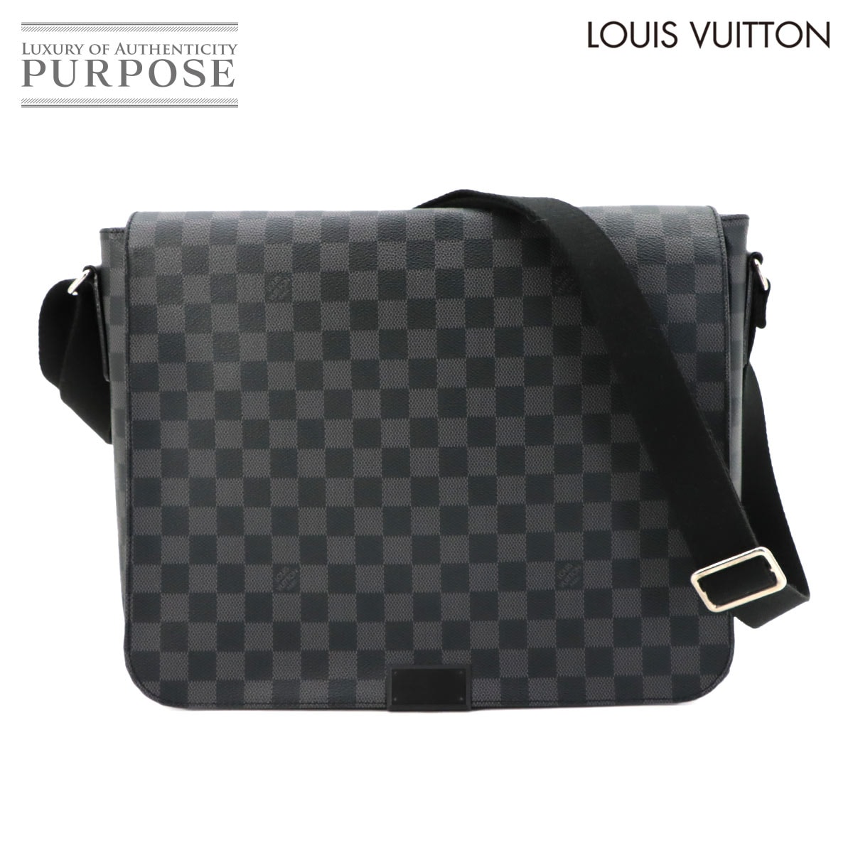 LOUIS VUITTON ダミエ グラフィット ディストリクト GM ショルダー バッグ ブラック N41271 District GM ルイ ヴィトン 90325496