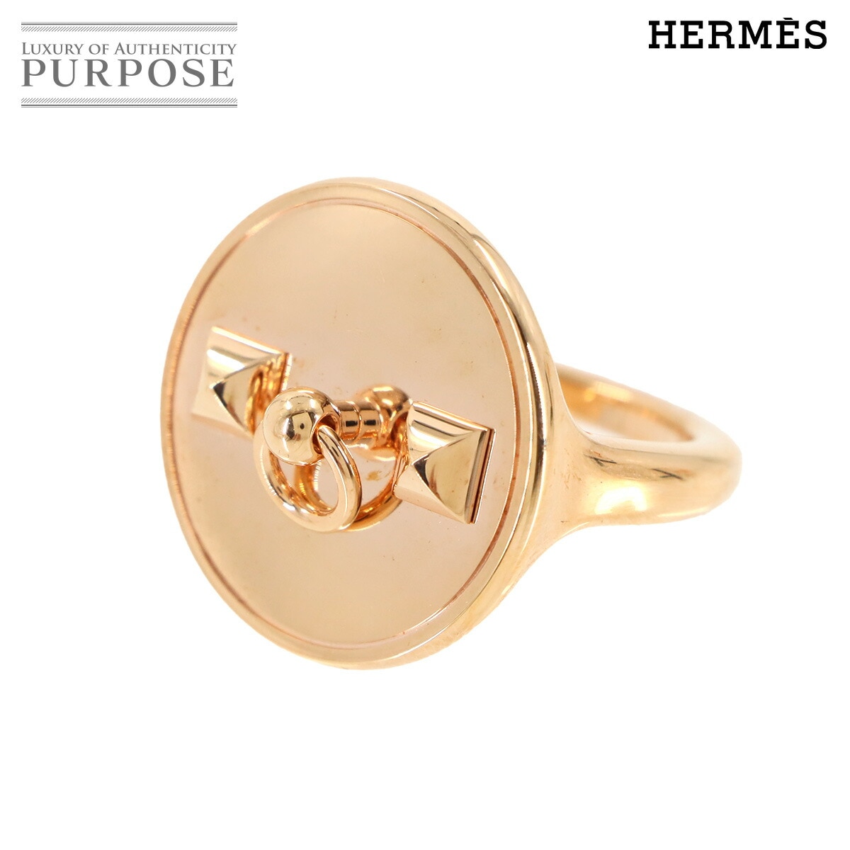 HERMES コリエドシアン スカーフリング ピンクゴールド アクセサリー 小物 Scarf ring エルメス 90307349