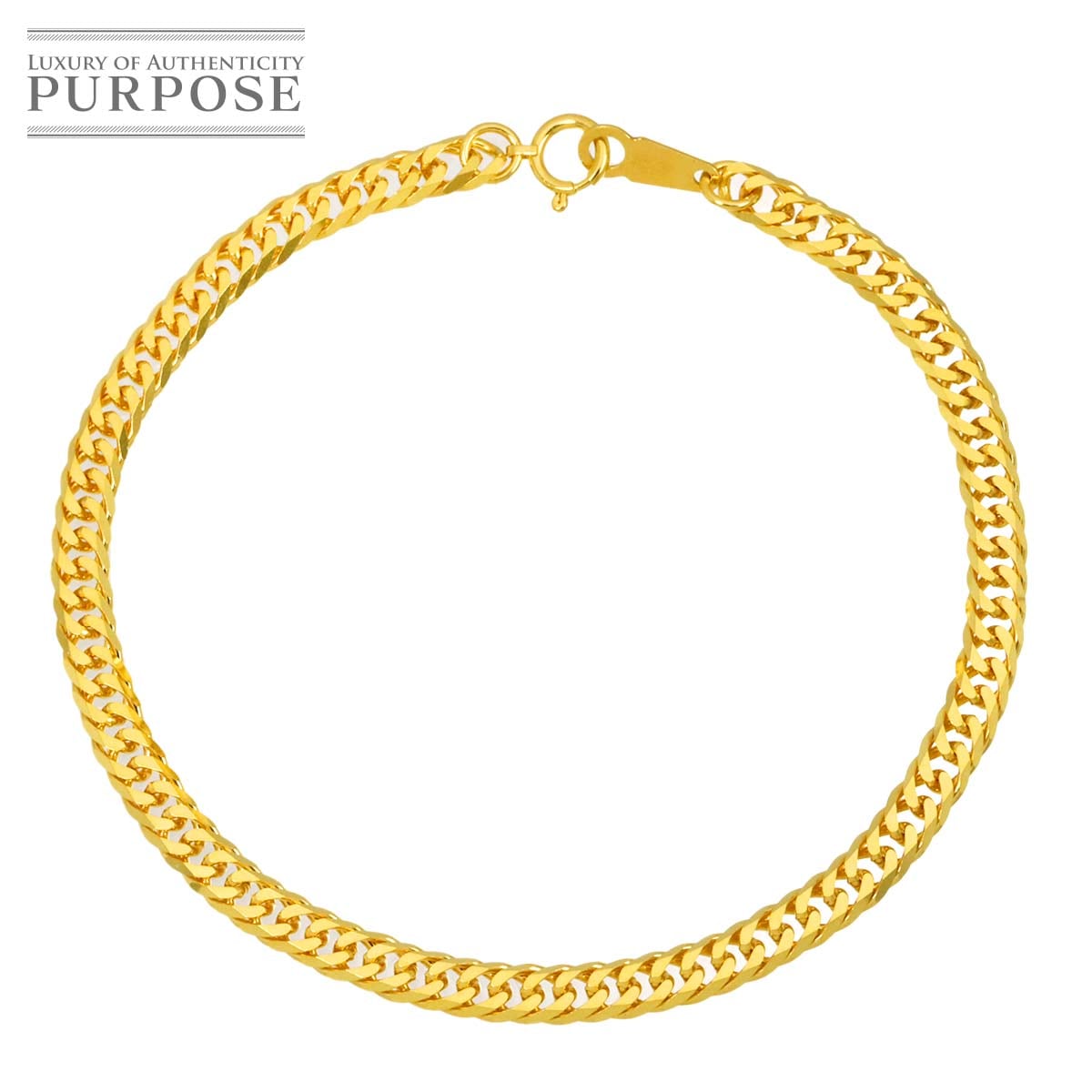 K24 喜平 ブレスレット 20cm 6面ダブル 11.0g 幅4.3mm イエローゴールド 999 キヘイ kihei bracelet 90326803