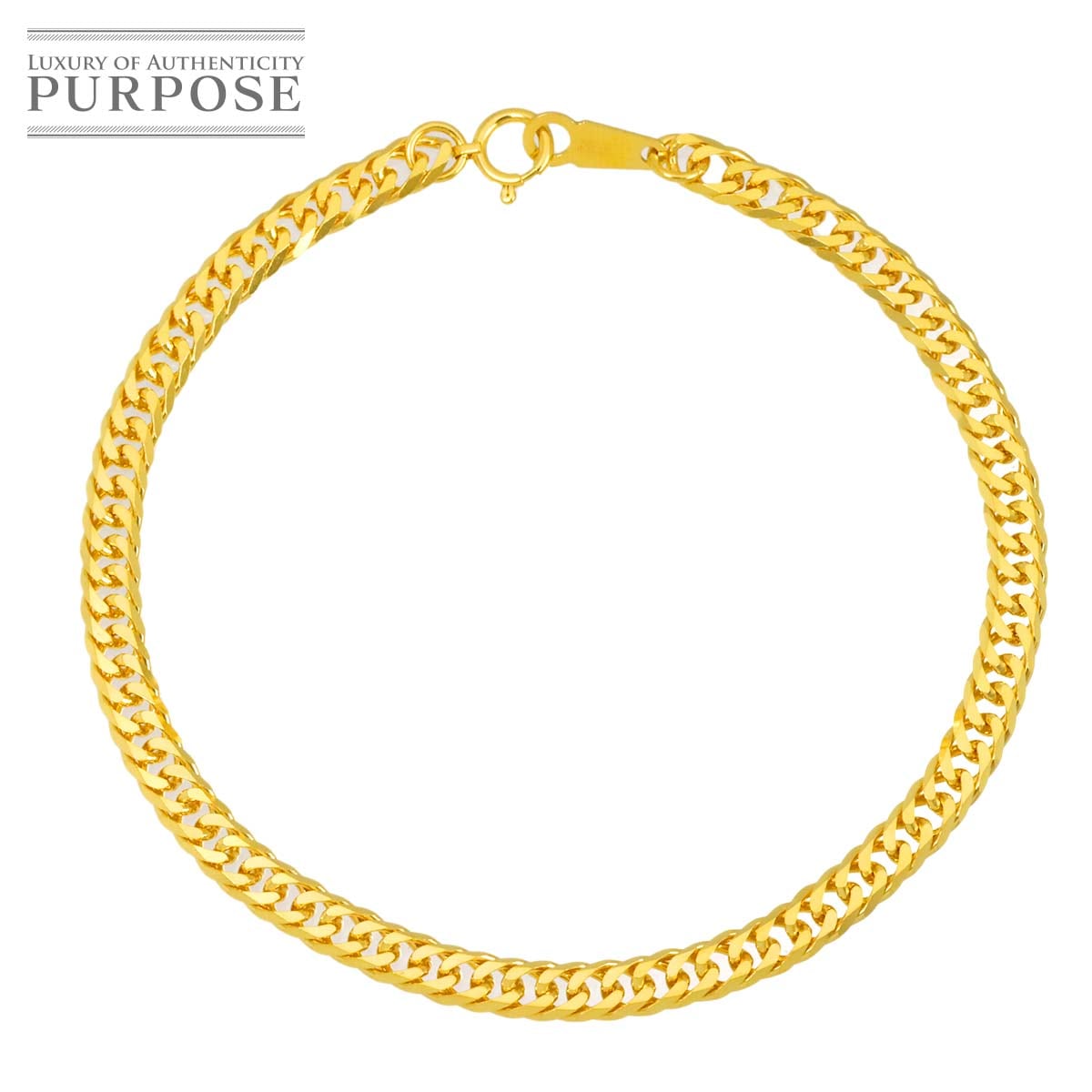 K24 喜平 ブレスレット 20cm 6面ダブル 11.1g 幅4.3mm イエローゴールド 999 キヘイ kihei bracelet 90326805