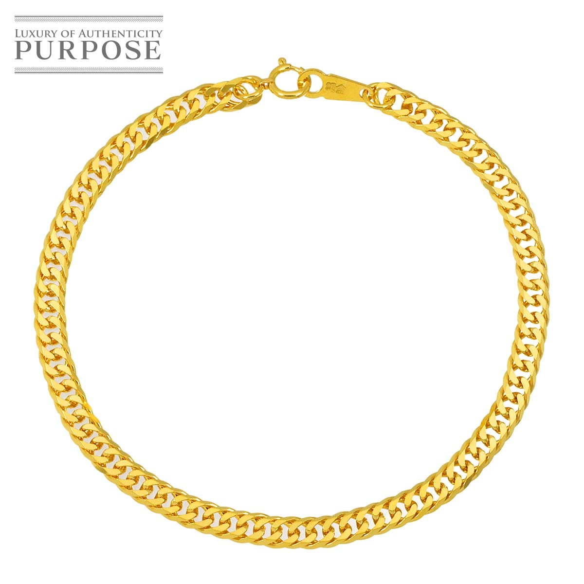 K24 喜平 ブレスレット 20cm 6面ダブル 11.1g 幅4.4mm イエローゴールド 999 キヘイ kihei bracelet 90326808